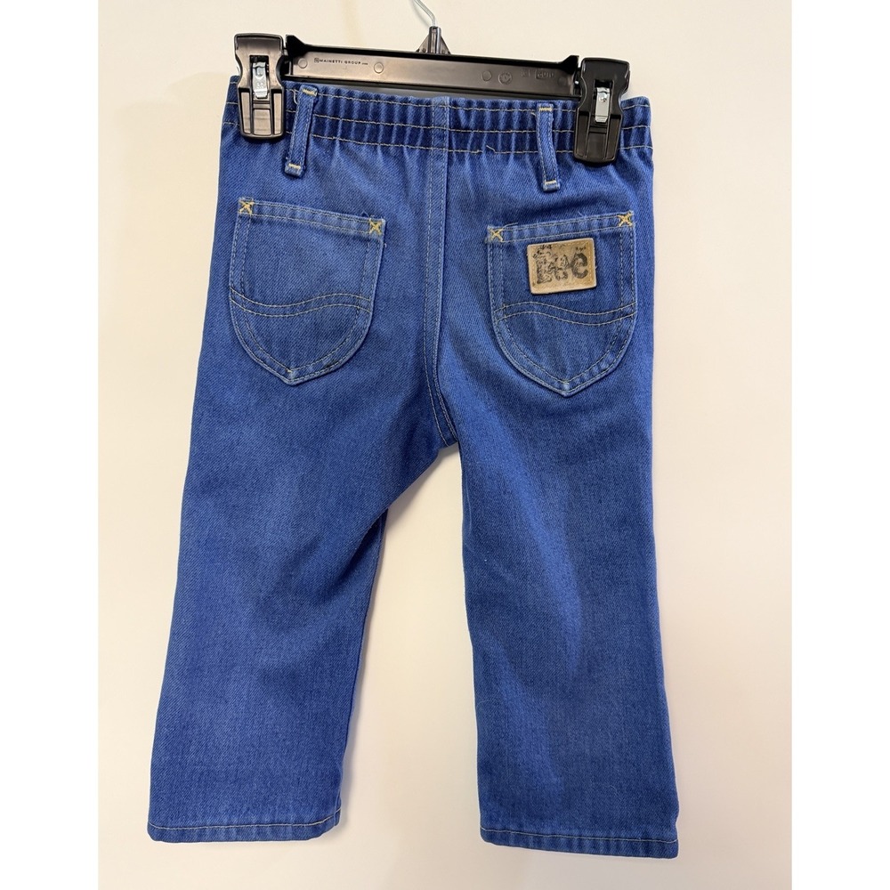 Vintage Kids 70s Lee Denim Jeans 3T Unisex/ Bell Flared Leg Cowboy Distressed